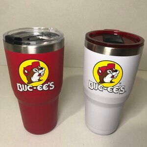 Buc-ee's 30oz Freedom Tumbler Yukon Outfitters Red and White (Set of 2)